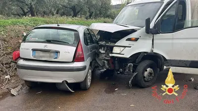 I due mezzi coinvolti nell'incidente