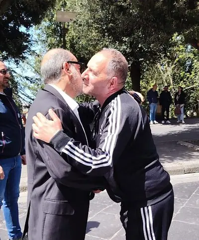 Martino Ceravolo e il procuratore capo della Dda Salvatore Curcio