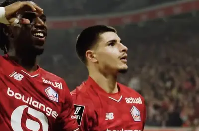 Matias Fernandez-Pardo celebrant un but du LOSC