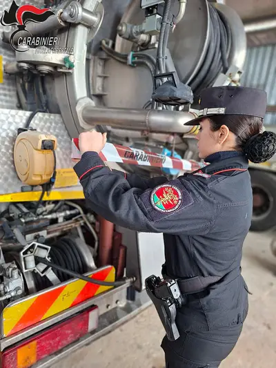 Il mezzo sequestrato