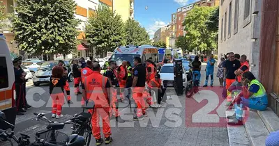 Momento del presidio davanti all'Asp di Cosenza