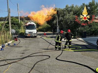 L'intervento dei vigili del fuoco