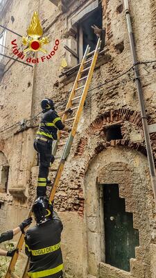 L'intervento dei vigili del fuoco