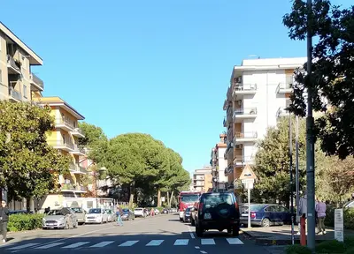 I vigili del fuoco in via Matteotti a Rende