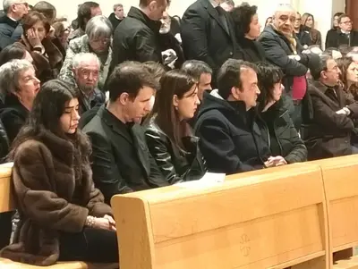 Famiglia Occhiuto durante i funerali