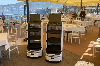 Due robot come camerieri