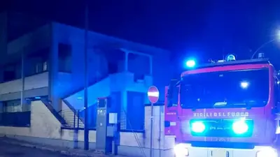 Intervento dei Vigili del Fuoco di notte