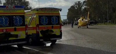 I mezzi di soccorso a Sibari