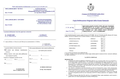 Delibera Spezzano della Sila