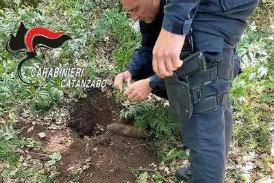 Carabiniere interviene per mettere in sicurezza la granata