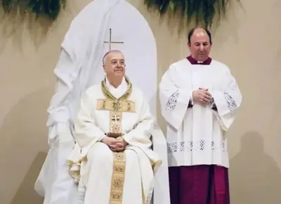 L'arcivescovo di Cosenza-Bisignano Monsignor Giovanni Checchinato,