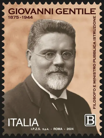 Francobollo Poste Italiane dedicato a Giovanni Gentile