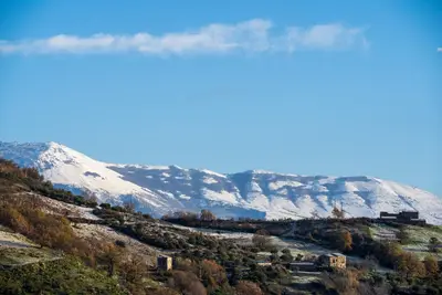 Vista panoramica sul Pollino imbiancato