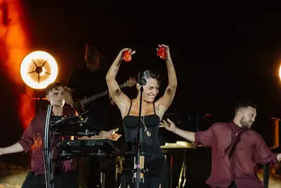 Serena Brancale durante il Sacro Tour