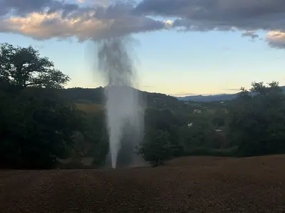 La perdita d'acqua a Montalto Uffugo
