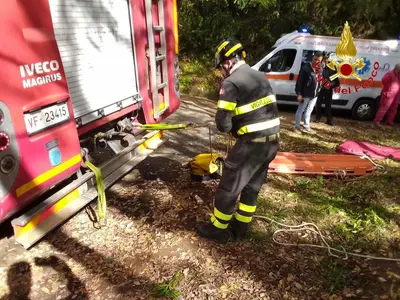 Il recupero da parte dei vigili del fuoco