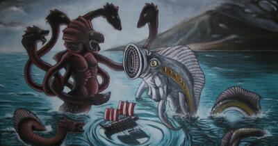 Una rappresentazione di Scilla e Cariddi