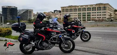 Moto dei carabinieri di Reggio Calabria in giro perLa città
