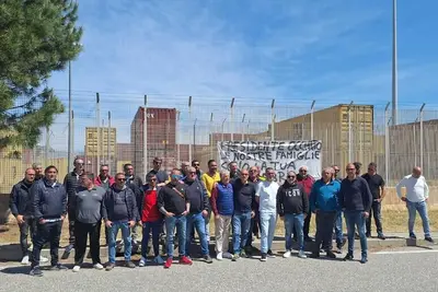 Lavoratori Port Agency in protesta