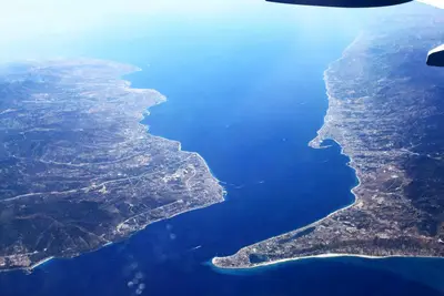 Visione della Calabria dall'alto