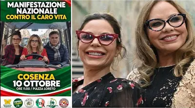 Locandina della Protesta a Cosenza