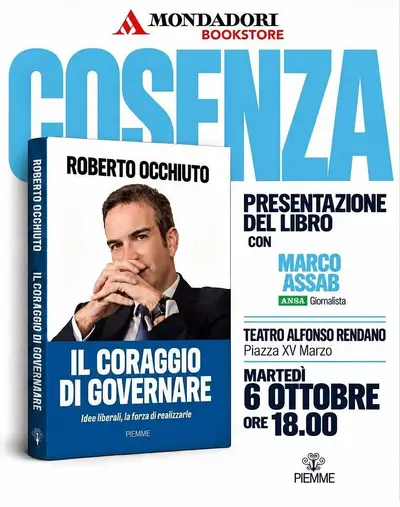 locandina presentazione libro di Roberto Occhiuto