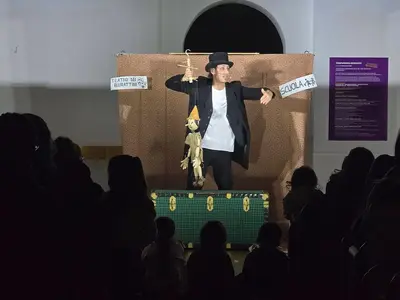 Angelo Gallo con Pinocchio