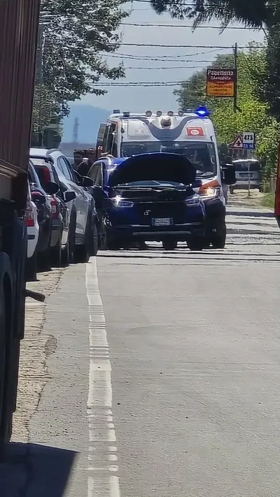 L'ambulanza sul posto