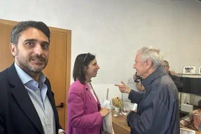 Nicola Irto, Elly Schlein e don Giacomo Panizza a Lamezia