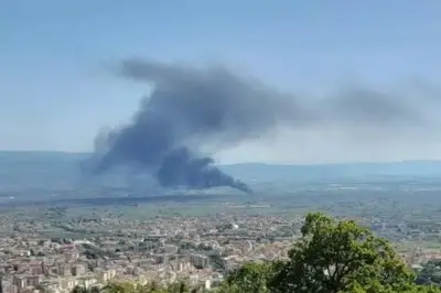 L'incendio nel lametino