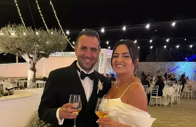 Cirillo con la neo moglie