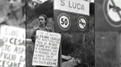 Foto di un archivio Rai della madre di Cesare Casella