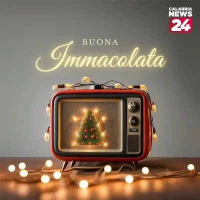 Grafica auguri di buona Immacolata Calabria News 24