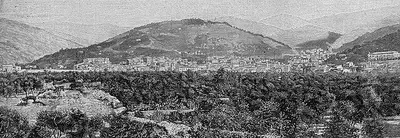 Nicastro panorama xilografia