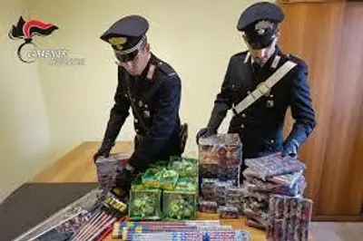Sequestro articoli pirotecnici pericolosi