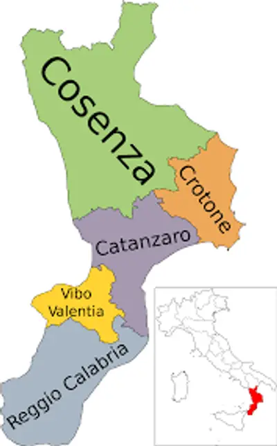 Conformazione geografica della Calabria