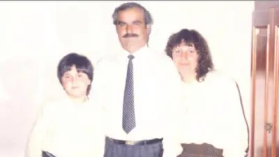 Francesco Augurusa con moglie e figlio