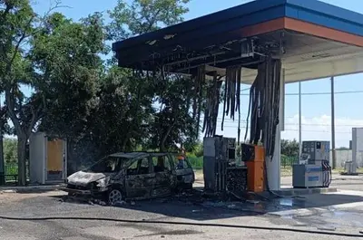 L'auto incenerita