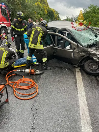 L'intervento dei vigili del fuoco