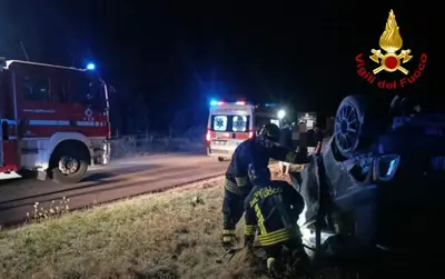 auto ribaltata brindisi