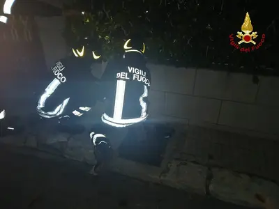 vigili del fuoco a lavoro