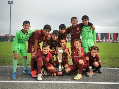 I granata dell'Under 10 dopo il trionfo nel torneo “Soncino” a Cremona