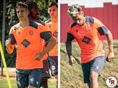 Filip Brekalo e Alex Blanco al lavoro in Via Agosti nei giorni scorsi - foto Silvia Casali
