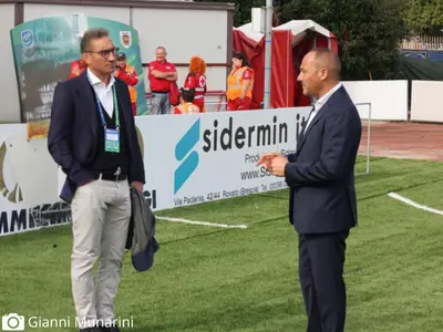Il presidente Salerno assieme al ds Pizzimenti - foto Gianni Munarini
