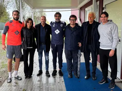 De Franco assieme all'assessora allo Sport Bondavalli in visita ai campi di Via Agosti nello scorso mese di ottobre