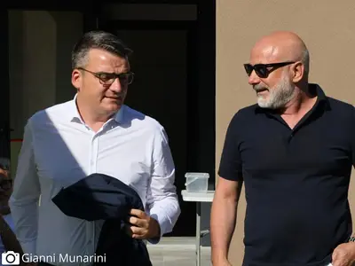 Il ds Bernardi assieme al vicepresidente Fico - foto Gianni Munarini