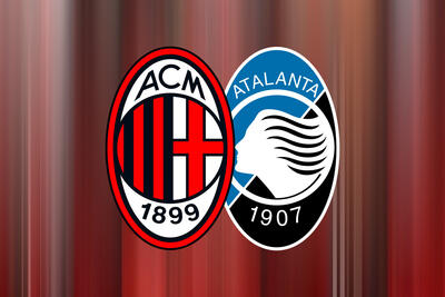 I loghi di Milan e Atalanta, avversarie in Serie A