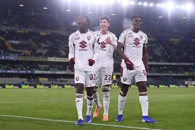 Hellas Verona Torino: esultanza di Njie
