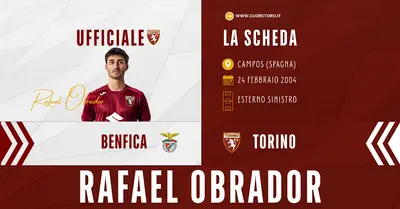 Ufficiale, Rafael Obrador al Torino Fc