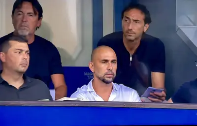 Emiliano Moretti sugli spalti per assistere a Sassuolo Cesena di Coppa Italia